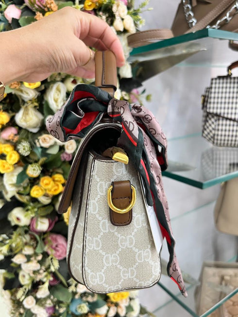 Genuine Leather Luxury Pattern Saddle Bag